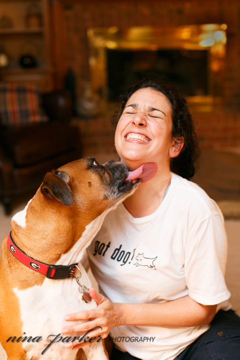 Boxer_licking_photographer_Nina_Parker_Pets